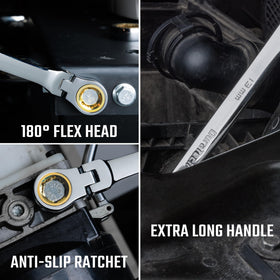 DURATECH 17-19mm wrenches in premium chrome vanadium steel for durability.