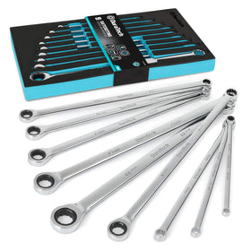 DURATECH extra-long ratcheting wrenches in-use for tight-space bolt access.