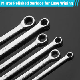 DURATECH 5-degree swing box end reduces repositioning on stubborn fasteners.