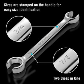 DURATECH flare nut wrench with open-end design aiding tight fittings