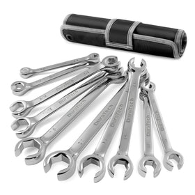DURATECH flare nut wrench set in roll pouch for organized storage