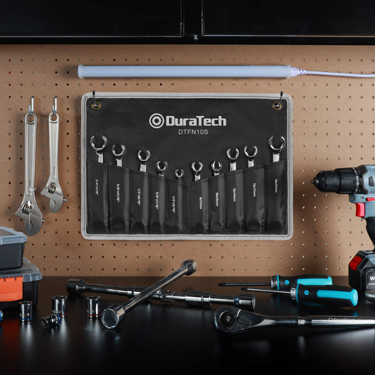 DURATECH wrenches with double sided size stamps for quick identification