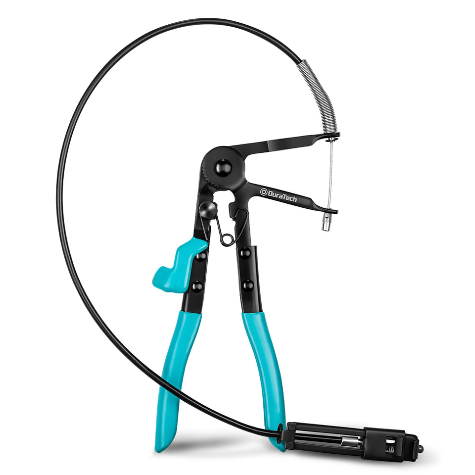 DURATECH flexible hose clamp pliers with 27-inch cable for hard-to-reach engine bays.
