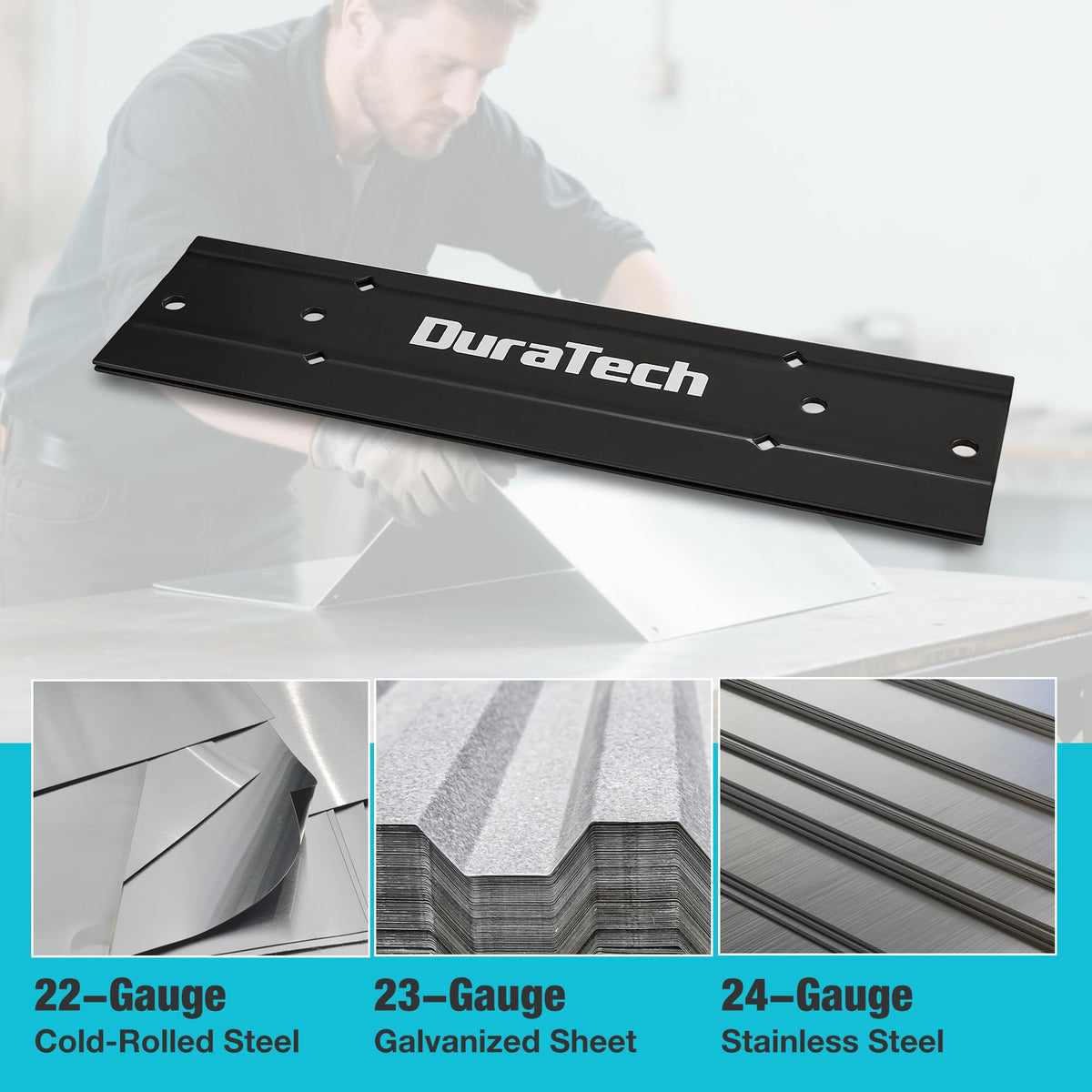 DURATECH fold-depth one-inch plate close-up highlights versatile bending options.