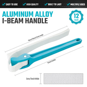 Duratech I-beam aluminum handle distributes weight for comfortable use