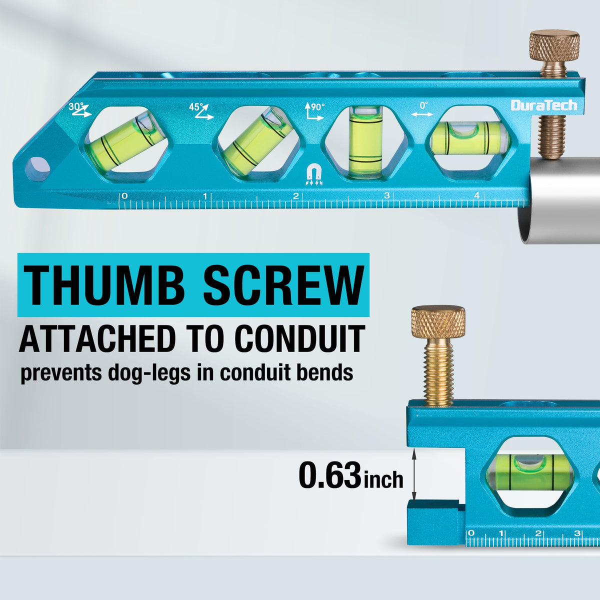 DURATECH level with large viewing window and fluorescent vials