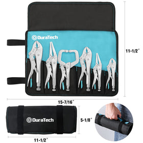 Duratech c-clamp locking plier 6 in secure mounting on surfaces.