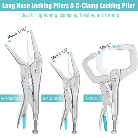 Duratech curved-jaw locking pliers 10 in extra leverage for bigger jobs.