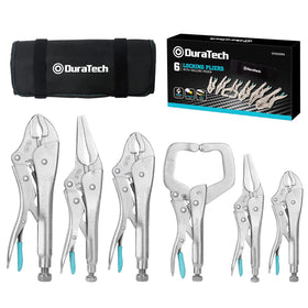 Duratech long-nose locking pliers 6-1/2 in for precise gripping.