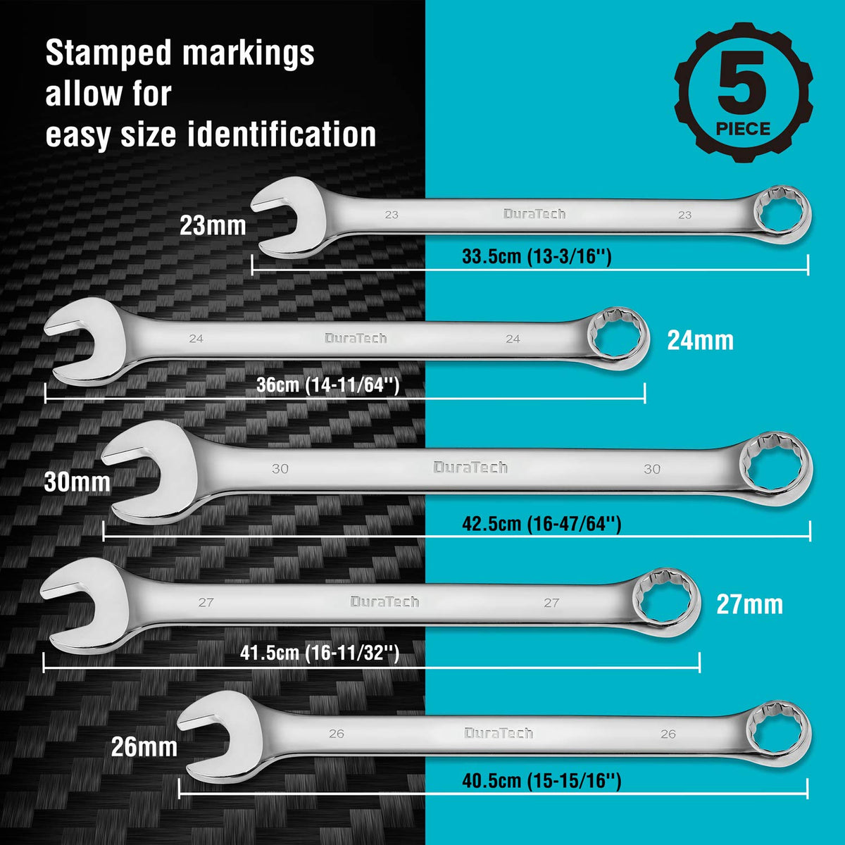 DURATECH 24mm wrench offers extended reach for hard-to-access fasteners.
