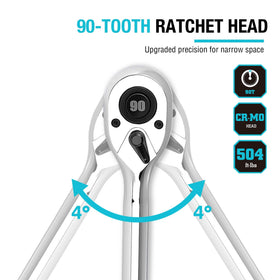 Duratech low-profile teardrop head fits tight spots with minimal clearance
