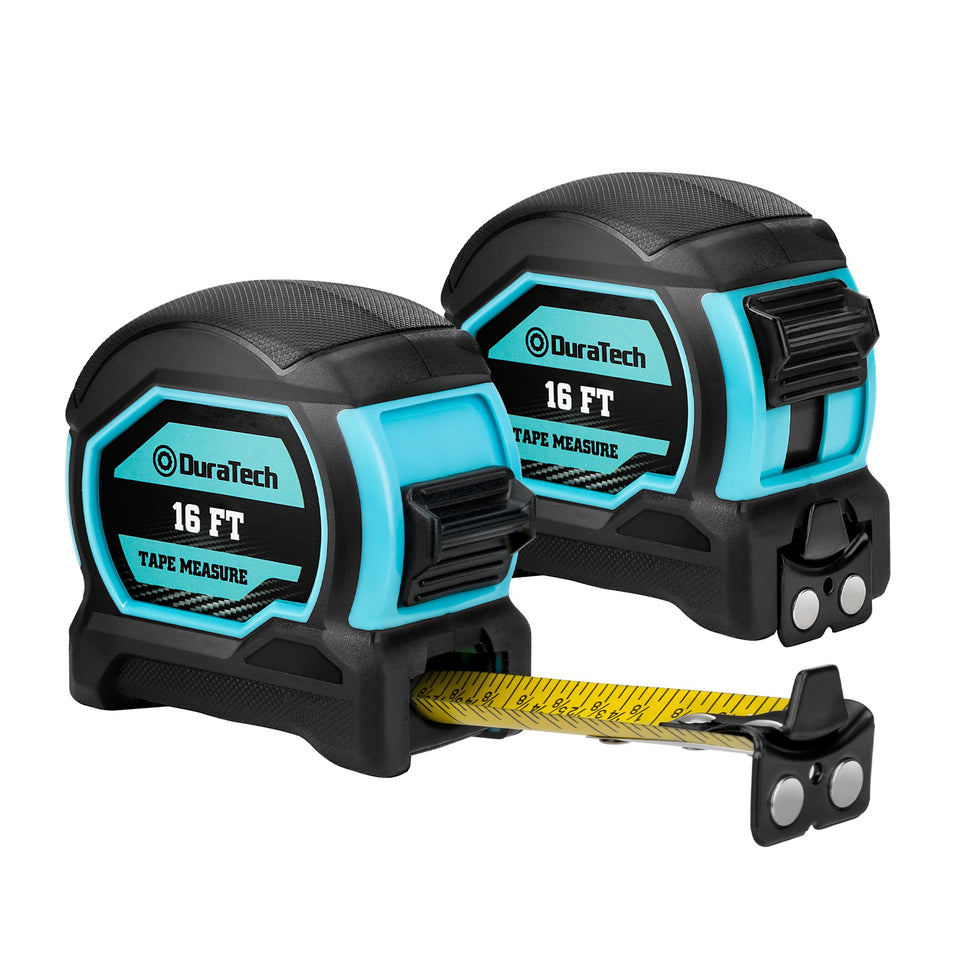 DURATECH 16ft tape with fractional marks and magnetic hook for precise measurements