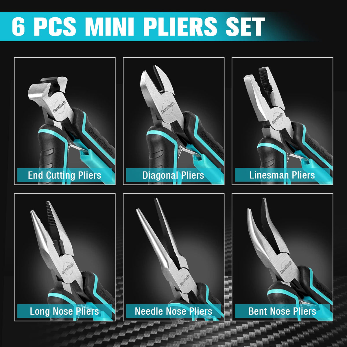 DURATECH diagonal-cut mini pliers for clean wire trimming in crafts