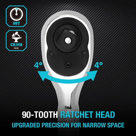 DURATECH mini ratchet quick-release closeup illustrates secure socket locking.