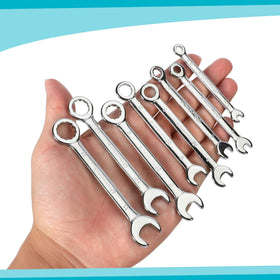 DURATECH Mini Wrench Set close-up chrome finish resists rust and grease