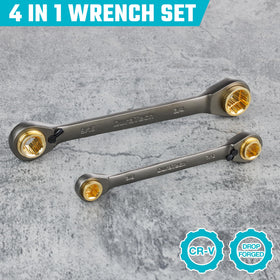 DURATECH compact design fits narrow spaces with a 5-degree swing arc.