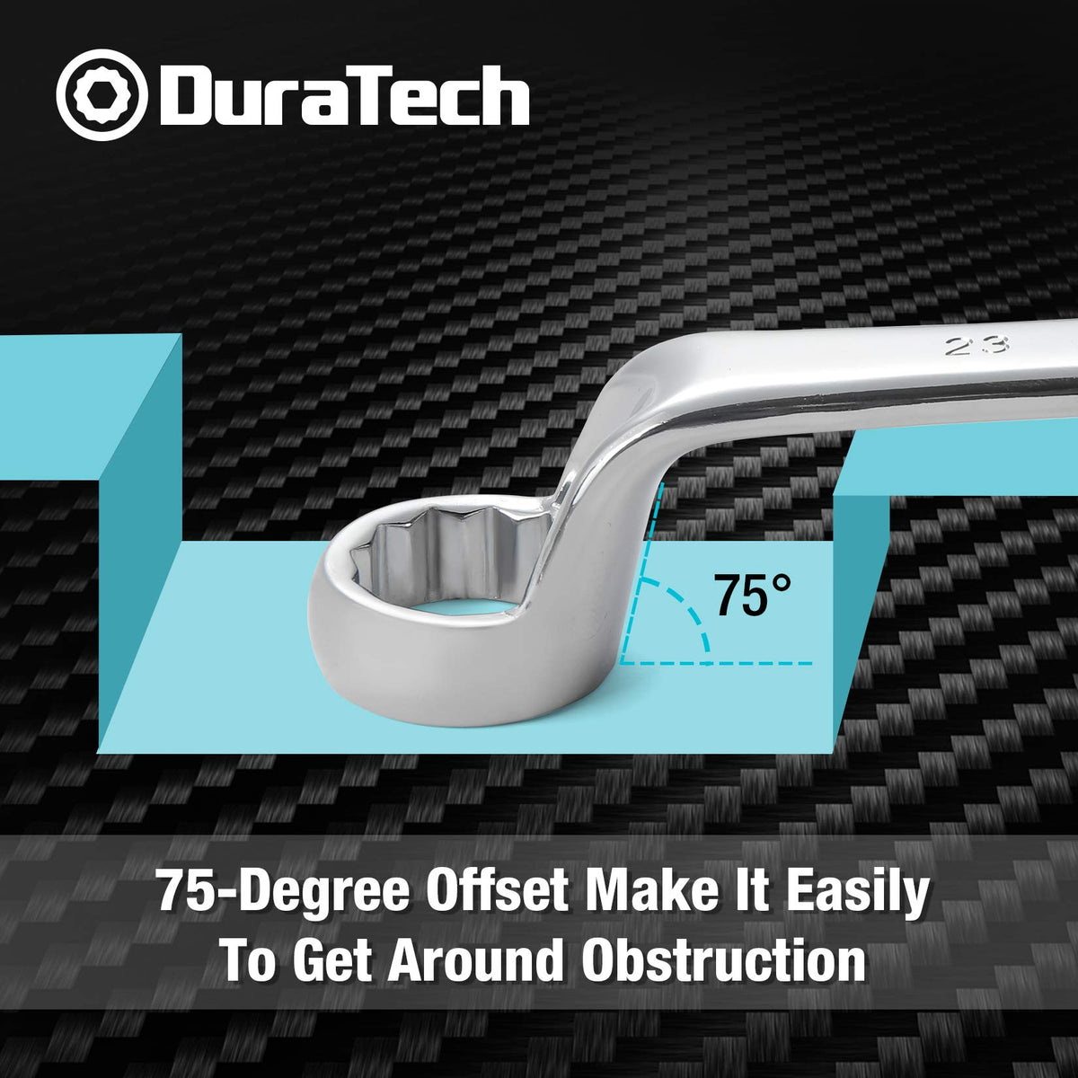 DURATECH chrome vanadium finish resists corrosion and wipes clean.