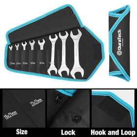 DURATECH open-end wrenches 24–27 mm pair covering a broad range for heavy tasks.