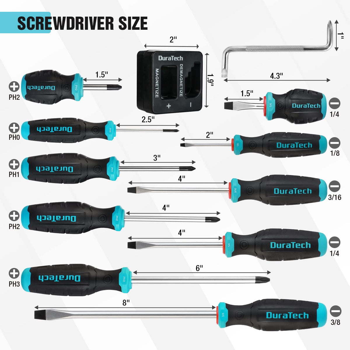 DURATECH Phillips screwdrivers in S2 alloy steel deliver durable, precise driving