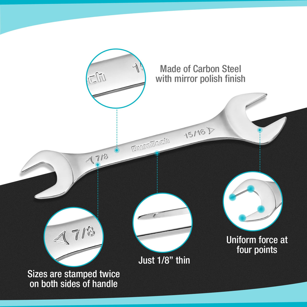 DURATECH precision-machined ends ensure a secure fit.