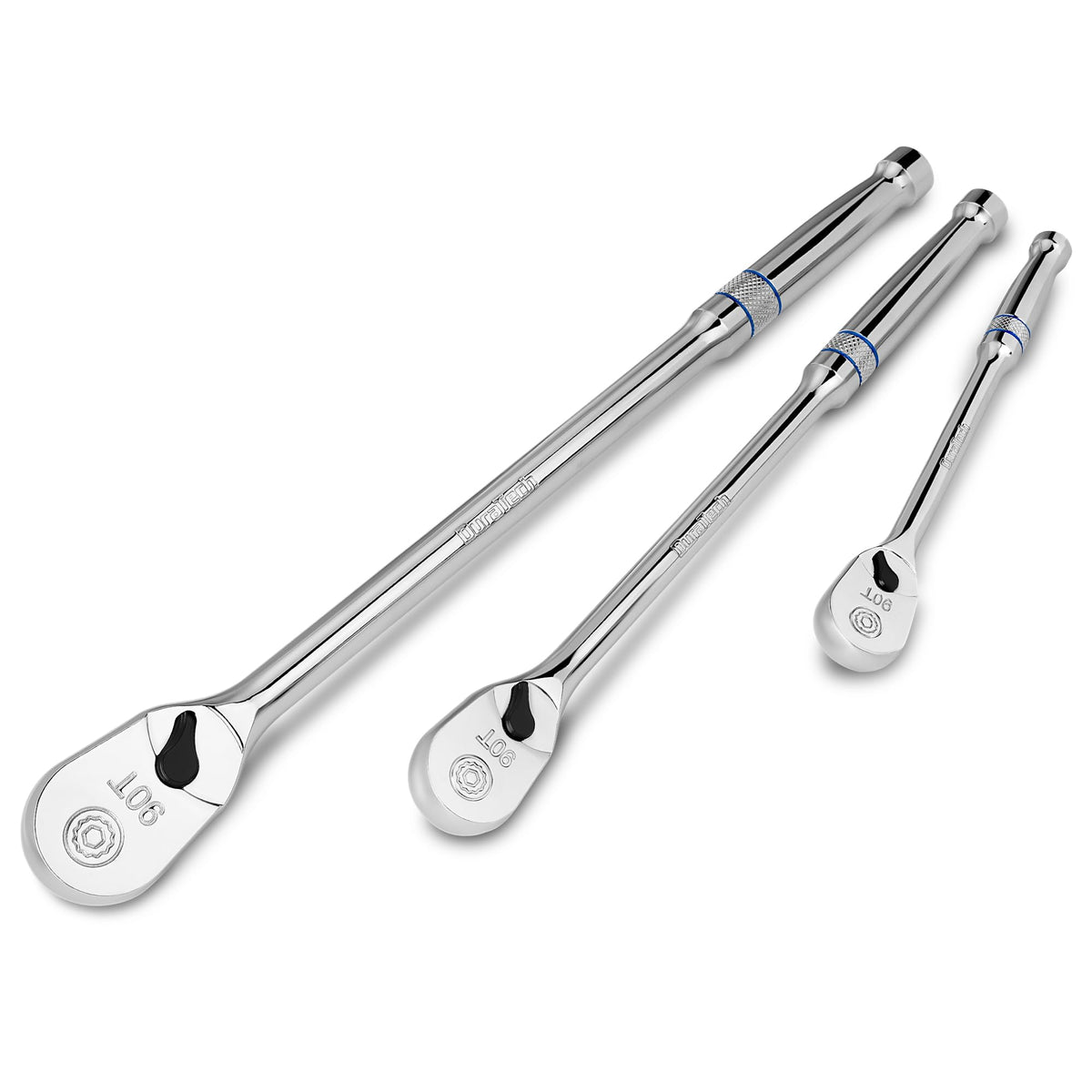 DURATECH 1/4 drive ratchet head for tight spaces and smooth torque.