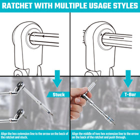 Duratech reversible ratchet for smooth direction changes without detaching bits