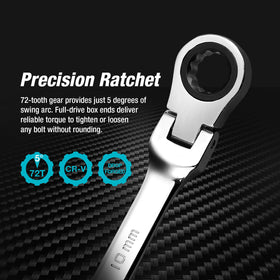 DURATECH roll-up pouch keeps wrenches organized for portability.