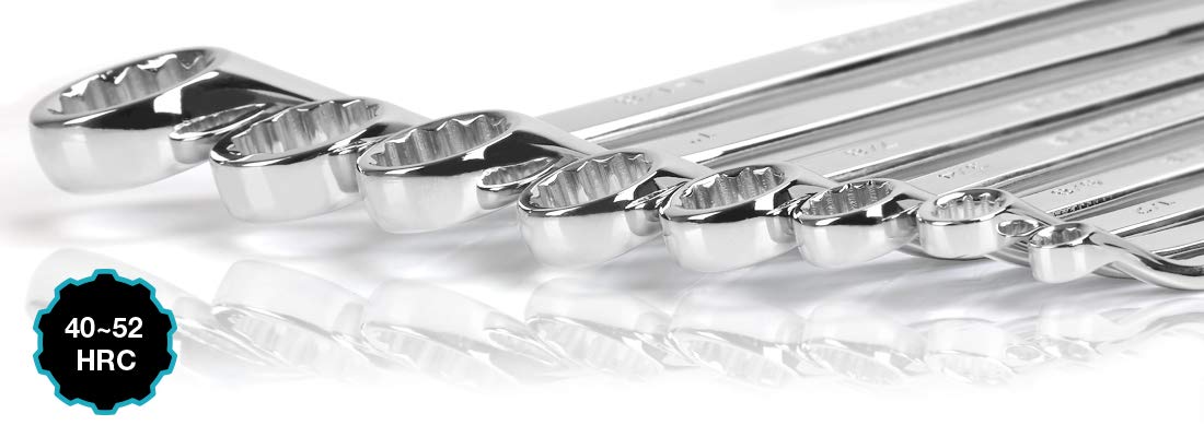DURATECH rolling pouch keeps the eight-wrench set organized and portable.