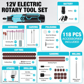 DURATECH all-in-one accessory kit for sanding, cutting, drilling, and polishing.
