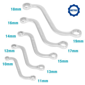 DURATECH S-Style box wrench set 12-13mm for accessible fasteners in cramped engine bays.