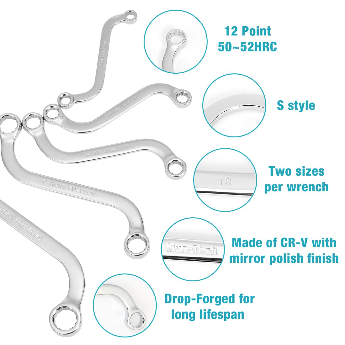 DURATECH S-Style 14-15mm enables quick mounting tasks with curved reach.
