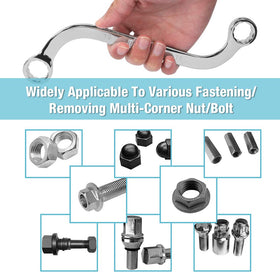 DURATECH 16-17mm wrenches with double-sided size stamping for fast identification.