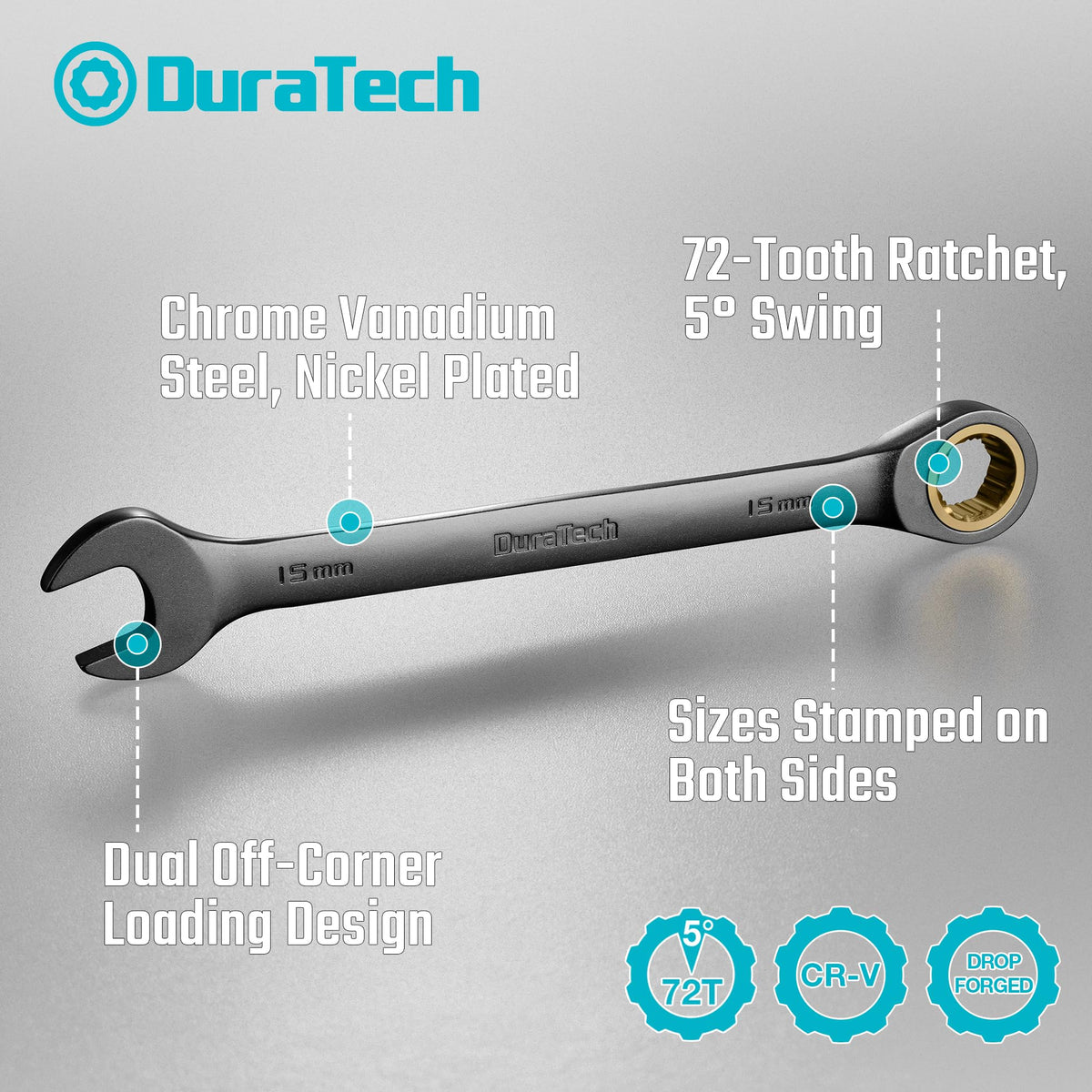 DURATECH SAE wrenches 1/4–3/4 in for common imperial sizes.