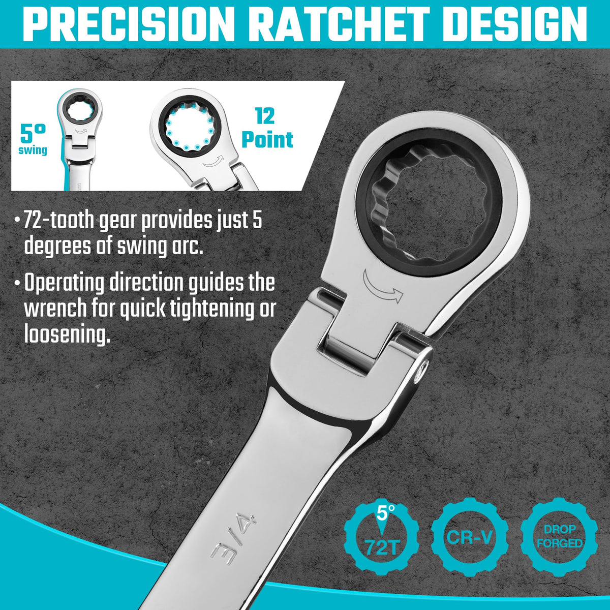 DURATECH SAE wrench sizes for common fasteners.