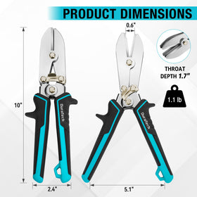 Duratech sheet-metal crimper 5-blade design for efficient 22–28 gauge steel.
