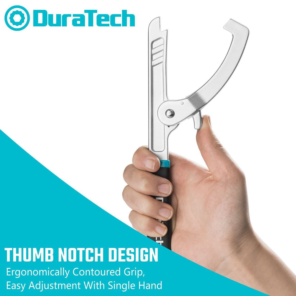 DURATECH easy-to-use wrench tightens and removes lock nuts on strainers.