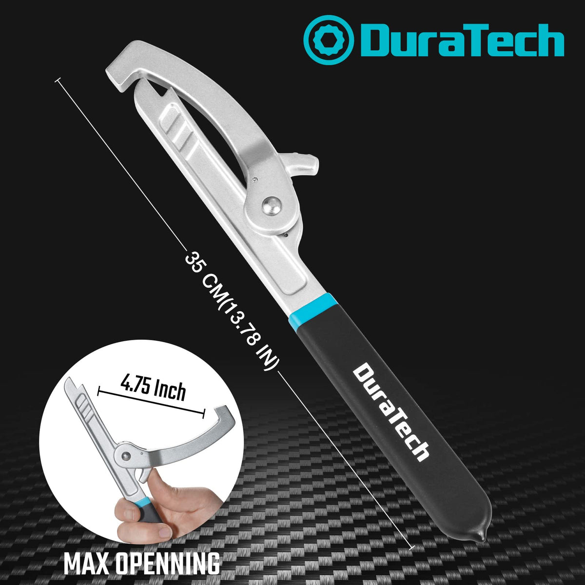 DURATECH soft grip dual-color handles for comfort and quick tool locating.