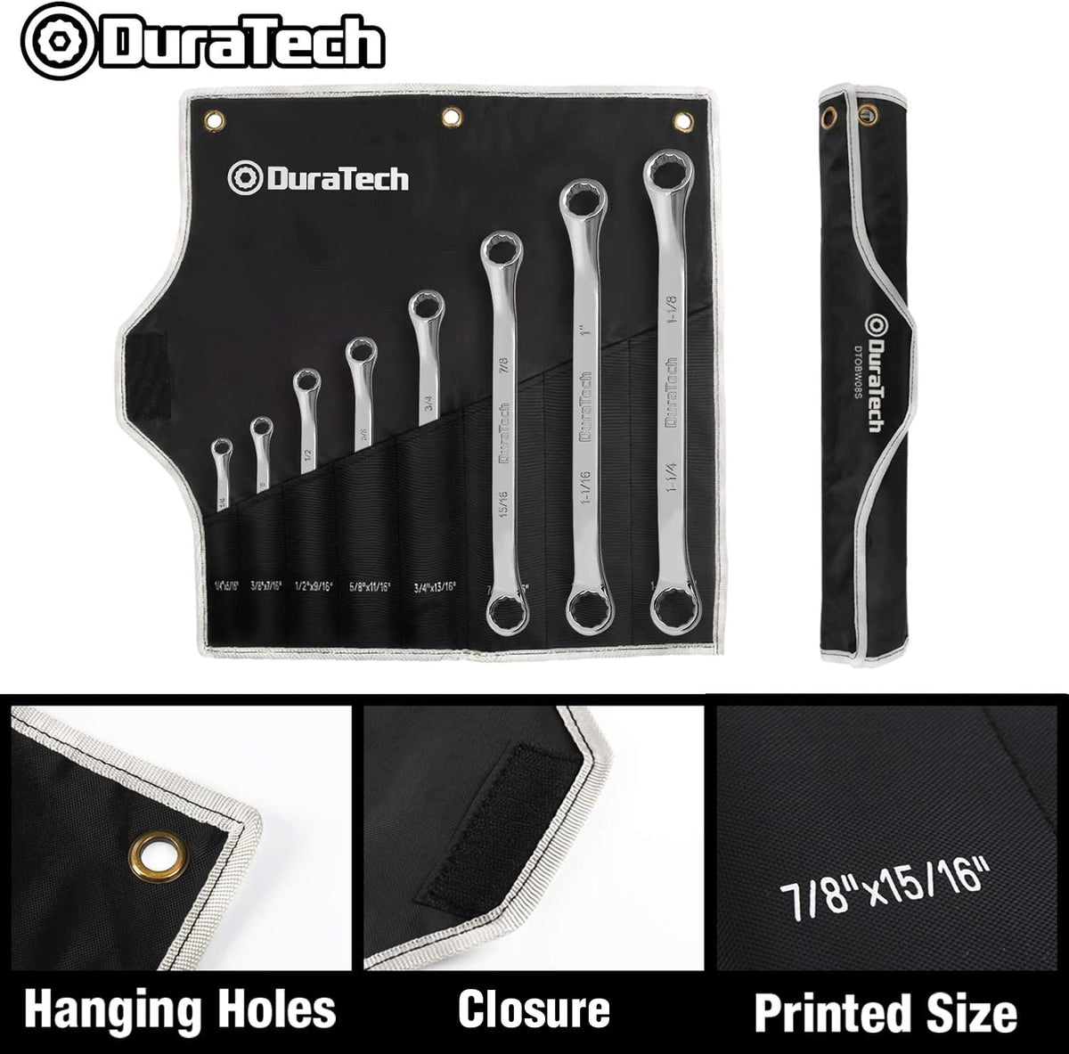 DURATECH wrenches show clear size markings on the handle for on-site use.