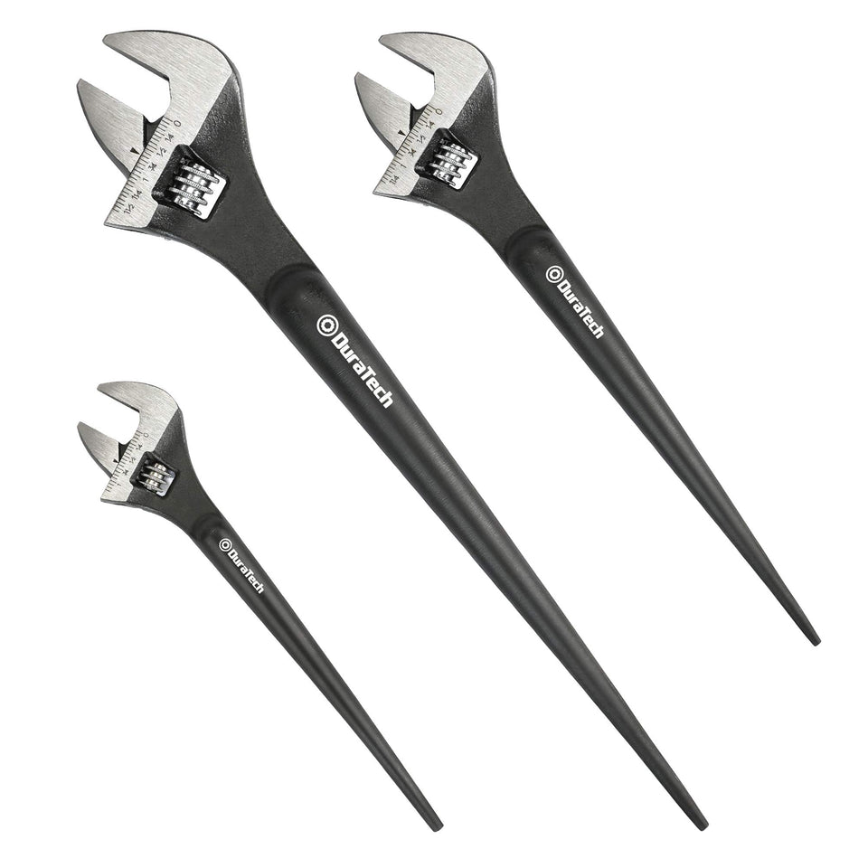 Duratech 8-inch spud wrench head close-up for precise alignment