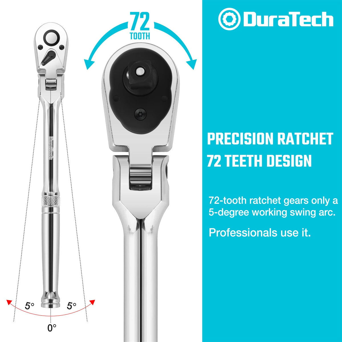 DURATECH storage case keeps attachments secure and organized.