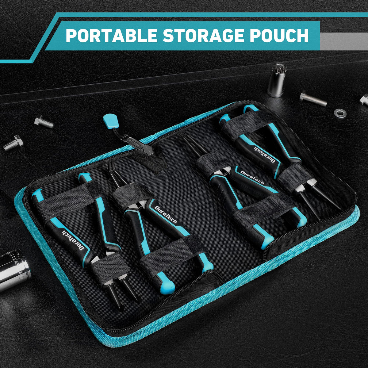 DuraTech storage pouch with pliers for organized portable use