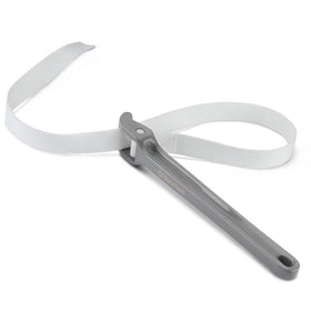 DURATECH strap wrench 12-inch handle for a secure, non-scratch grip on pipes.