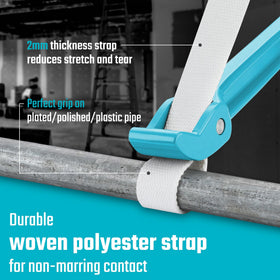 Duratech anti-slip linen strap protects surfaces while providing firm grip