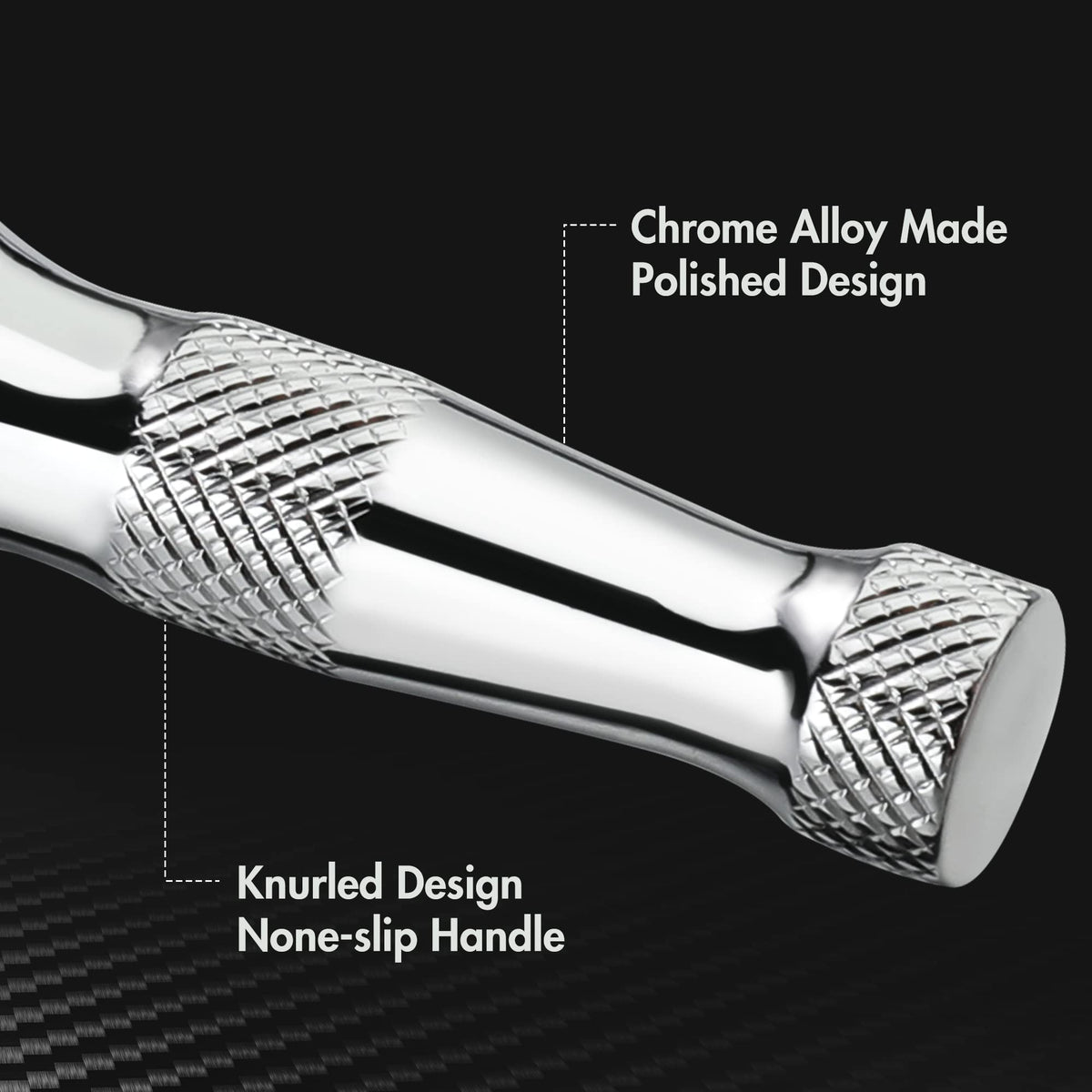 DURATECH Stubby Ratchet Set extension bars extend reach to hard-to-access fasteners.
