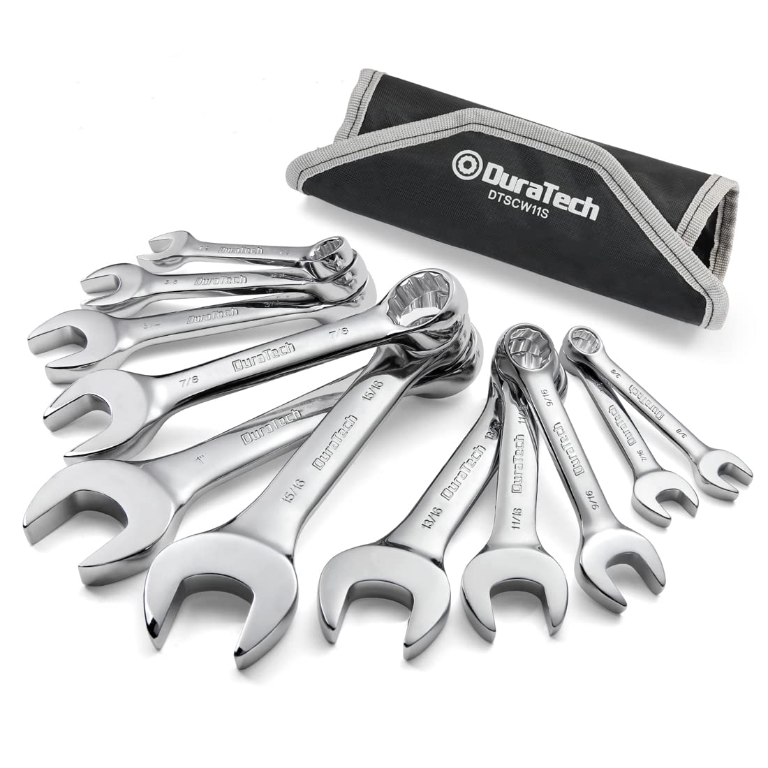 DURATECH Stubby SAE wrench set reaches tight spaces with 11-piece range