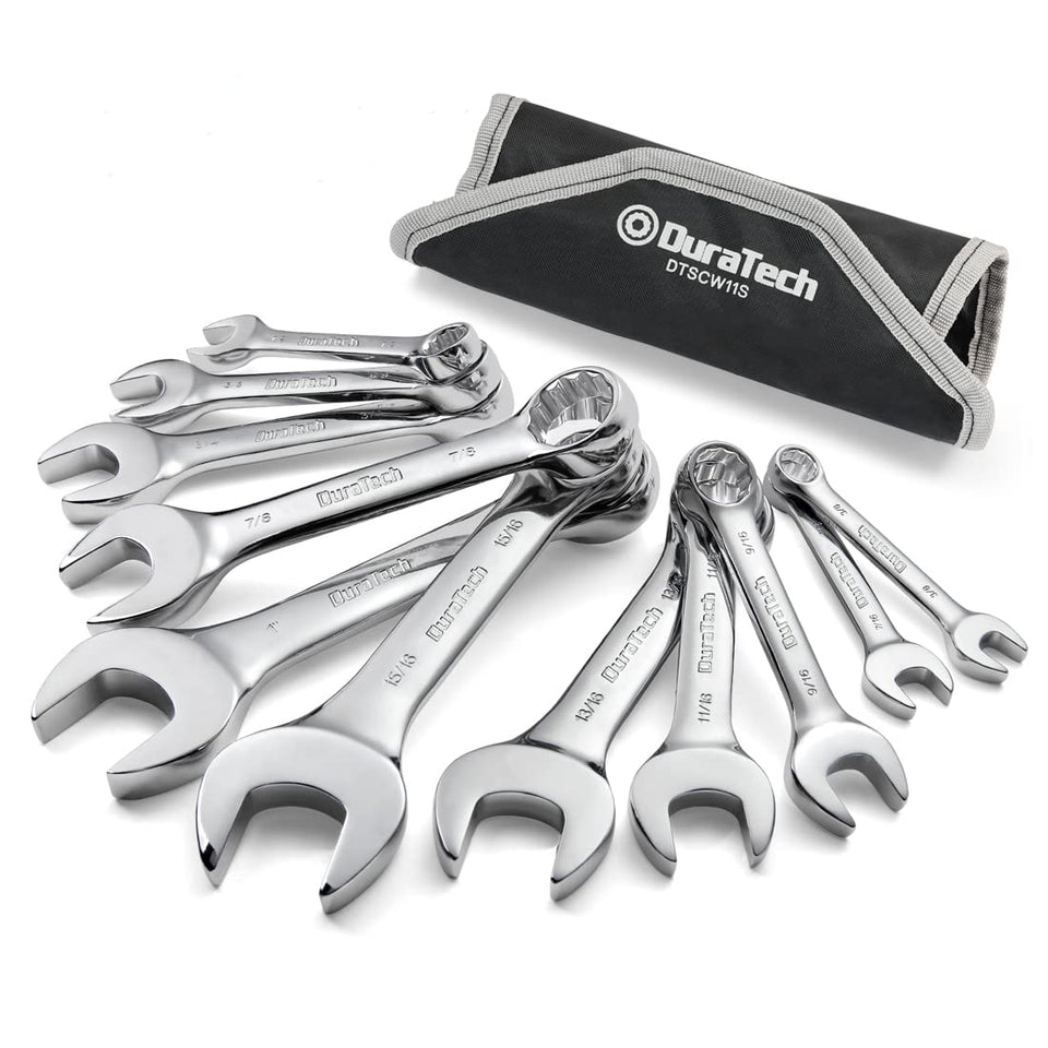 DURATECH Stubby SAE wrench set reaches tight spaces with 11-piece range