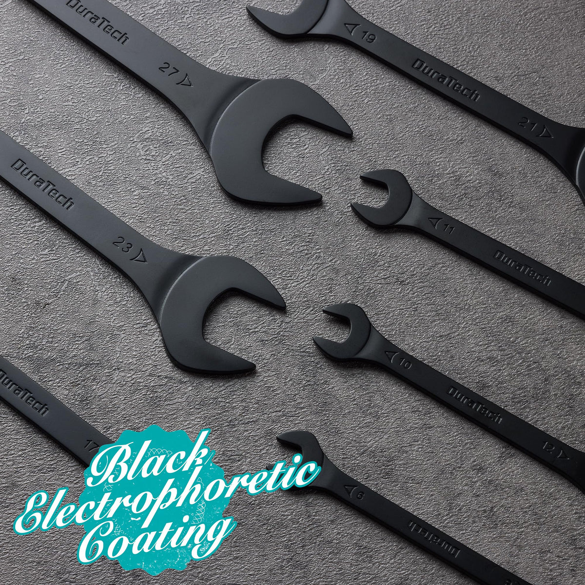 Duratech 14mm-17mm wrenches fit larger fasteners with control.