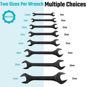 Duratech 8mm-9mm wrenches for reaching crowded fasteners.