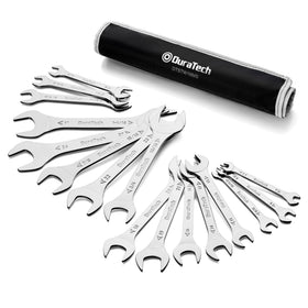 DURATECH super-thin open-end wrench set with slim profile for tight spaces and easier reach.
