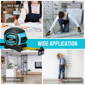 DURATECH 2-pack tape measures ideal for carpenters and builders